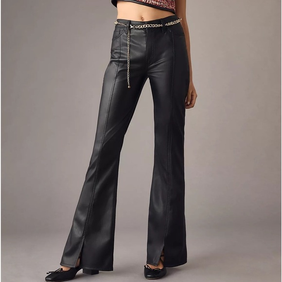 NWT Hudson Barbara Faux Leather High-Rise Bootcut Pants